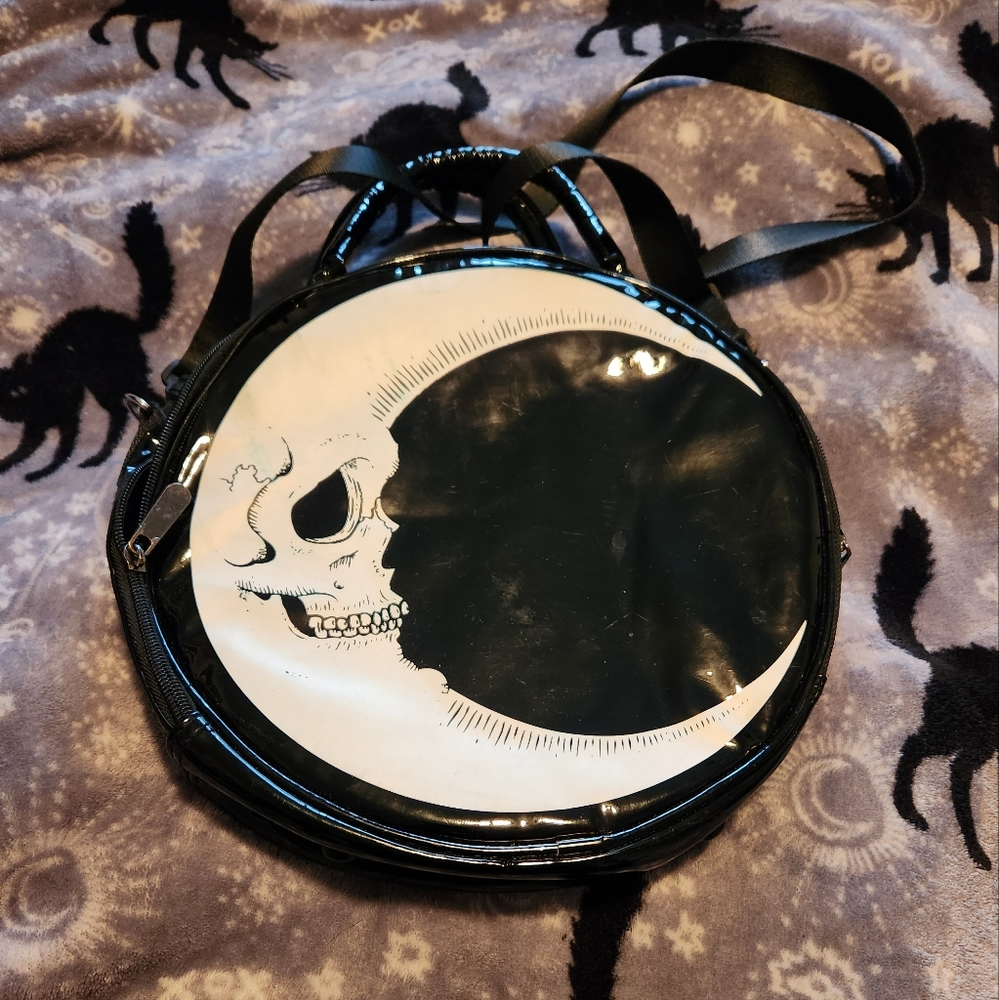 Killstar Cresent moon with face crossbody.